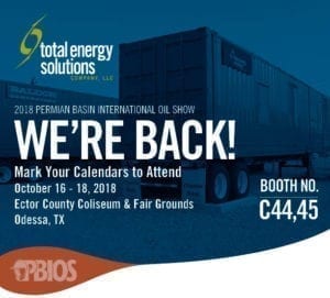 2018 PBIOS Permian Basin Oil Show Odessa TX Total Energy Solutions Booth C44 C45