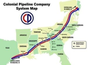 Colonial Pipeline system map