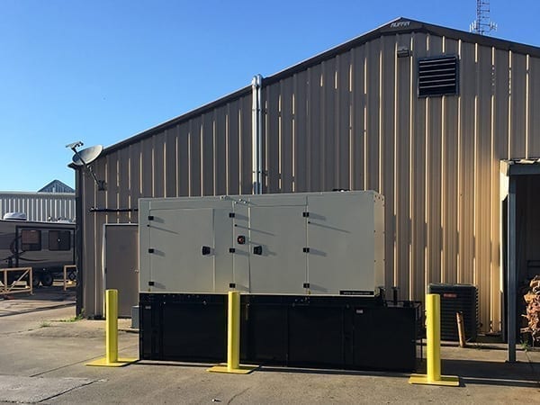 Large diesel generator installed