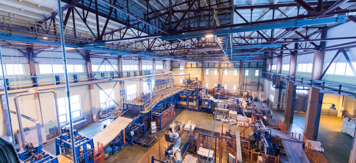 Inside a factory