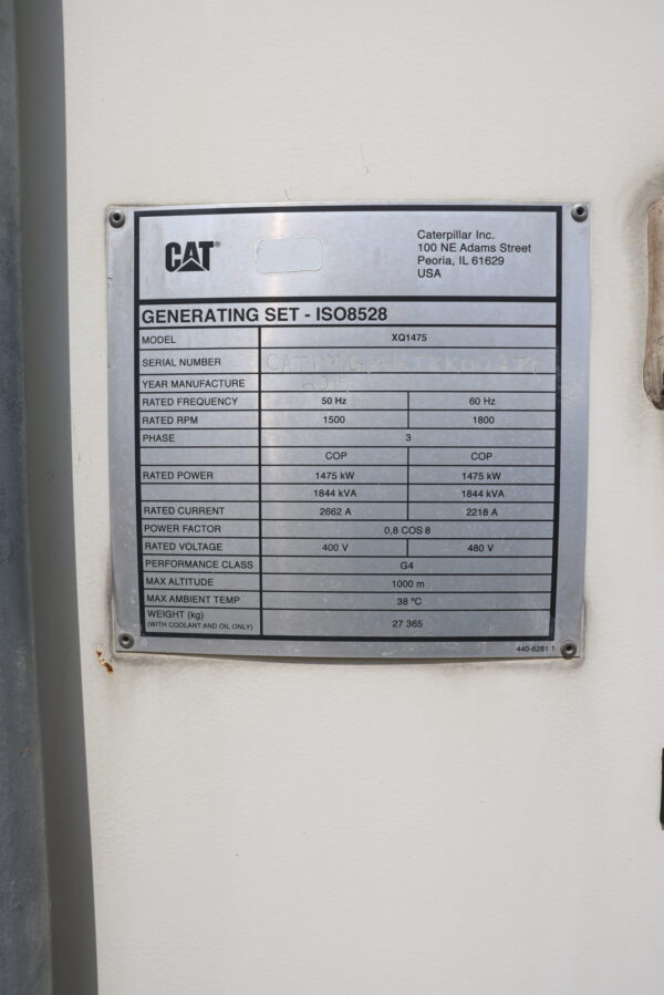 Caterpillar XQ1475G 1475kw Natural Gas/LP - Image 6