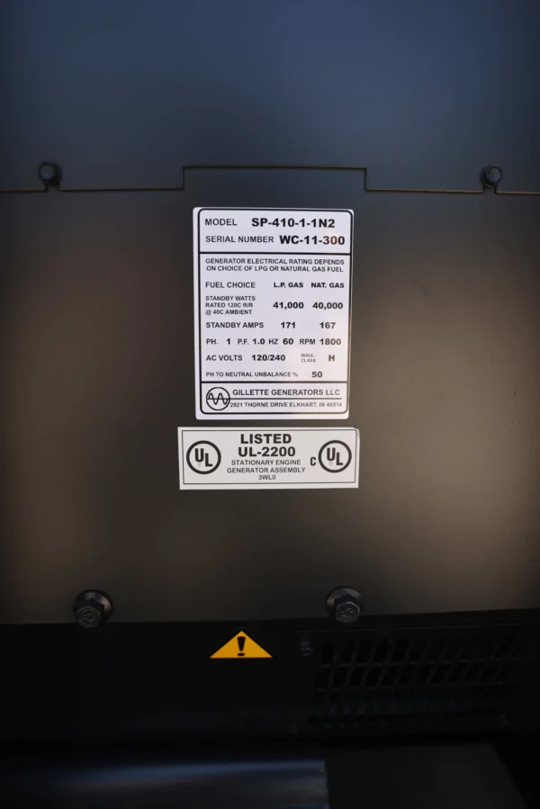 Gillette SP-410-1-1N2 40kw/41kw Natural Gas/LP - Image 4