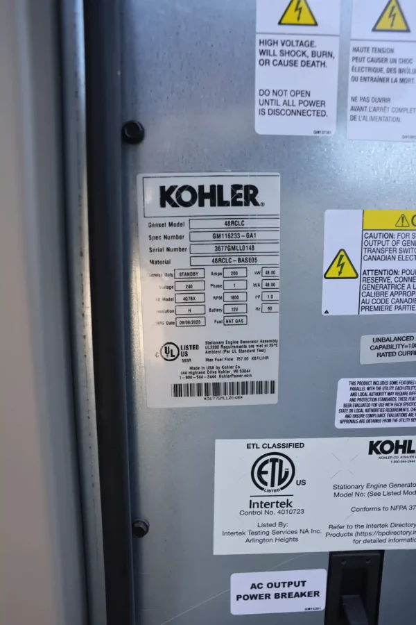 Kohler 48RCLC 48kw Natural Gas/LP - Image 5